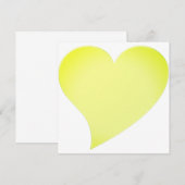 ネオン明モダンるいライムグリーン大ハートかわいいカード (正面/裏面)