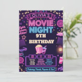 ネオン映画の夜 誕生日 招待状 (スタンド正面)