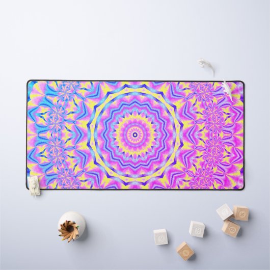ネオン曼荼羅 デスクマット (キッズテーブル)