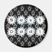 ネオン最高のスターズ付きパパ マグネット (正面)