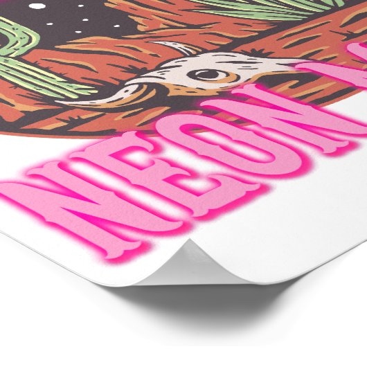 ネオン月 ポスター (角)