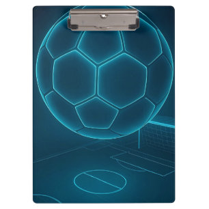ネオン未来的なサッカーフィールドアート クリップボード