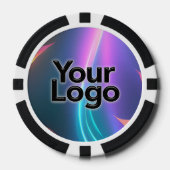 ネオン未来的トランプのポーカーパーティー企業の事業 ポーカーチップ (正面)