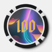 ネオン未来的トランプのポーカーパーティー企業の事業 ポーカーチップ (裏面)