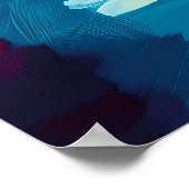 ネオン東京スカイライン抽象芸術フォヴィストスタイル ポスター (角)