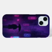 ネオン東京iPhoneケース - サイバーパンクシティの夜の雰囲気 Case-Mate iPhoneケース (裏面 (横))