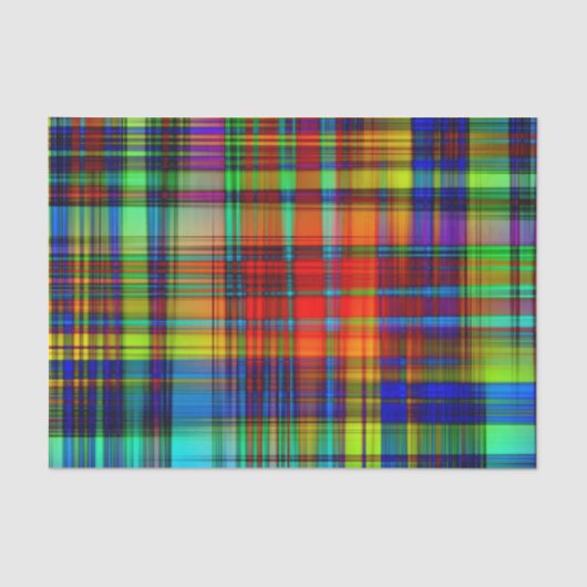 ネオン格子縞 薄葉紙 (正面)