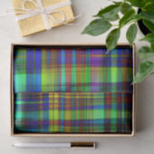 ネオン格子縞 薄葉紙 (ギフト)