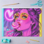 ネオン棒つきキャンデーデカッペ紙 | 薄葉紙 (クラフト)