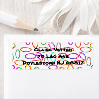 ネオン楕円 ラベル