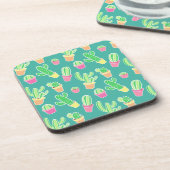 ネオン水彩サボテン(ポット型) コースター (左側)