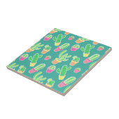 ネオン水彩サボテン(ポット型) タイル (側面)