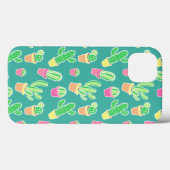 ネオン水彩サボテン(ポット型) Case-Mate iPhoneケース (裏面 (横))