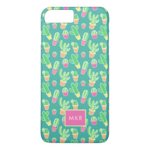 ネオン水彩サボテン(ポット型) iPhone 8 PLUS/7 PLUSケース