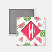 ネオン水彩スイカ模様 マグネット (正面/裏面)