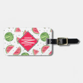 ネオン水彩スイカ模様 ラゲッジタグ (正面横)