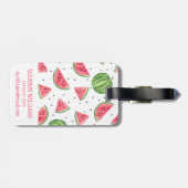 ネオン水彩スイカ模様 ラゲッジタグ (裏面横)