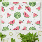 ネオン水彩画のスイカパターン キッチンタオル (折り畳み)