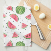 ネオン水彩画のスイカパターン キッチンタオル (四つ折り)