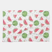 ネオン水彩画のスイカパターン キッチンタオル (横)