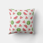 ネオン水彩画のスイカパターン クッション (裏面)