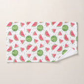 ネオン水彩画のスイカパターン バスタオルセット (ハンドタオル)