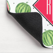 ネオン水彩画のスイカパターン マウスパッド (コーナー)