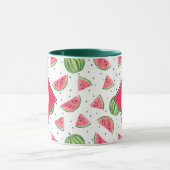 ネオン水彩画のスイカパターン マグカップ (中央)