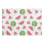 ネオン水彩画のスイカパターン 枕カバー (裏面-右)