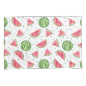 ネオン水彩画のスイカパターン 枕カバー (正面右)