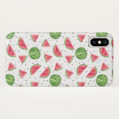 ネオン水彩画のスイカパターン Case-Mate iPhoneケース (裏面(横))