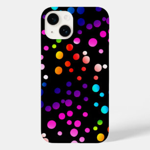 ネオン水玉模様オンブラック Case-Mate iPhone 14ケース