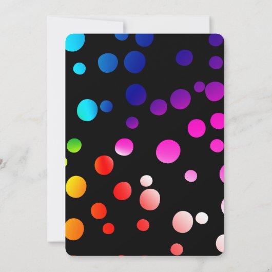 ネオン水玉模様50歳の誕生日パーティー 招待状 (裏面)