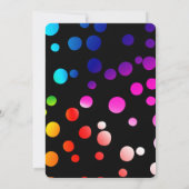 ネオン水玉模様60歳の誕生日パーティー 招待状 (裏面)
