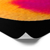 ネオン水色の円のパターン抽象芸術アートカラー ポスター (角)