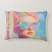 ネオン沿岸美しいとサングラス アクセントクッション (裏面)