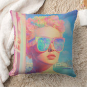 ネオン沿岸美しいとサングラス クッション (ブランケット)