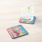 ネオン沿岸美しいとサングラス コースター (右側)