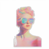 ネオン沿岸美しいとサングラス シール (正面)