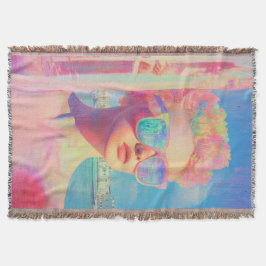 ネオン沿岸美しいとサングラス スローブランケット