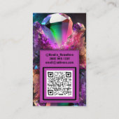 ネオン波ラベ結晶インスパイアゲムストーングリッター 名刺 (裏面)