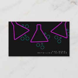 ネオン洗車インテリアデザイナーロゴC 名刺