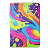 ネオン流体アート バスマット (正面縦)