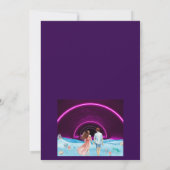 ネオン海をテーマにしたブライダルシャワー 招待状 (裏面)