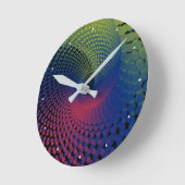 ネオン渦アクリル時計、丸型（中型） ラウンド壁時計 (傾斜)