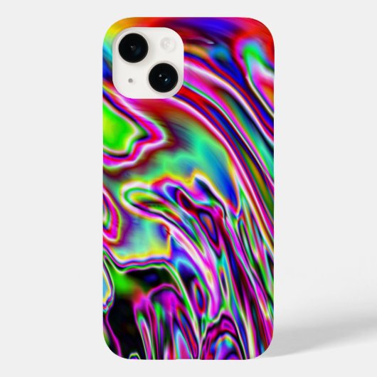 ネオン渦デジタルアートデザイン Case-Mate iPhoneケース (裏面)