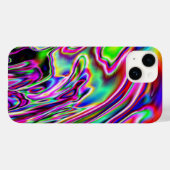 ネオン渦デジタルアートデザイン Case-Mate iPhoneケース (裏面 (横))