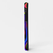 ネオン渦巻き模様の黒い黄色のピンクブルー Case-Mate iPhoneケース (裏面/左)