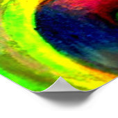 ネオン渦巻形のパターン ポスター (角)