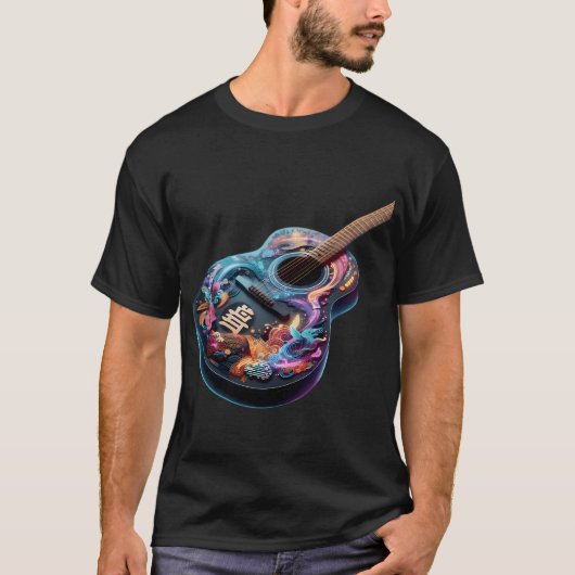 ネオン漢字ギタードリーム Tシャツ (正面)